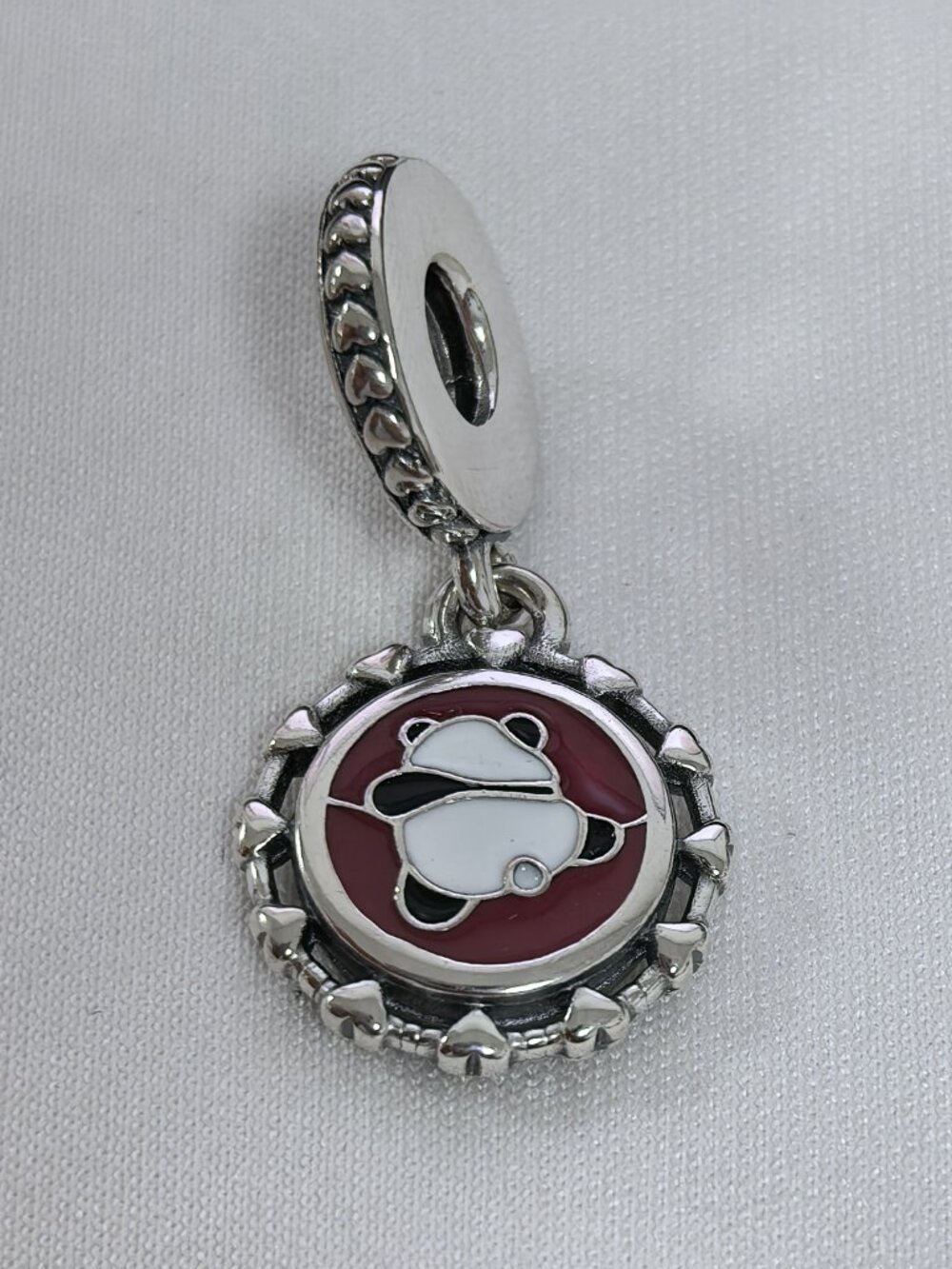 Pandora Rolling in Good Fortune Panda Dangle Charm, S925 Silver Jewelry